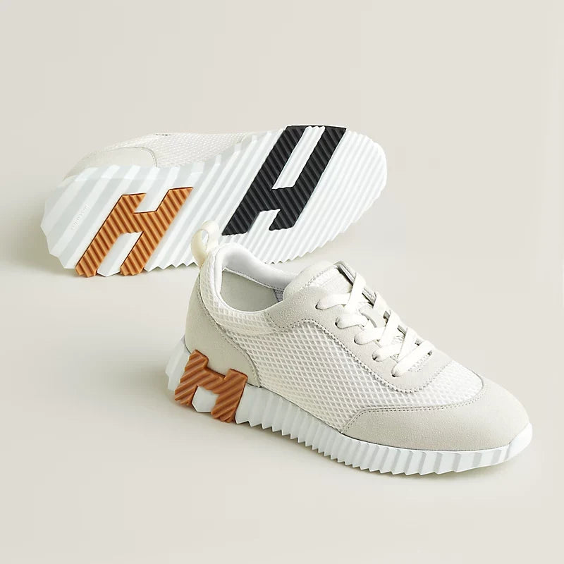 Hermès Bouncing Sneakers – White Sculpted Fashion Shoes - view 1