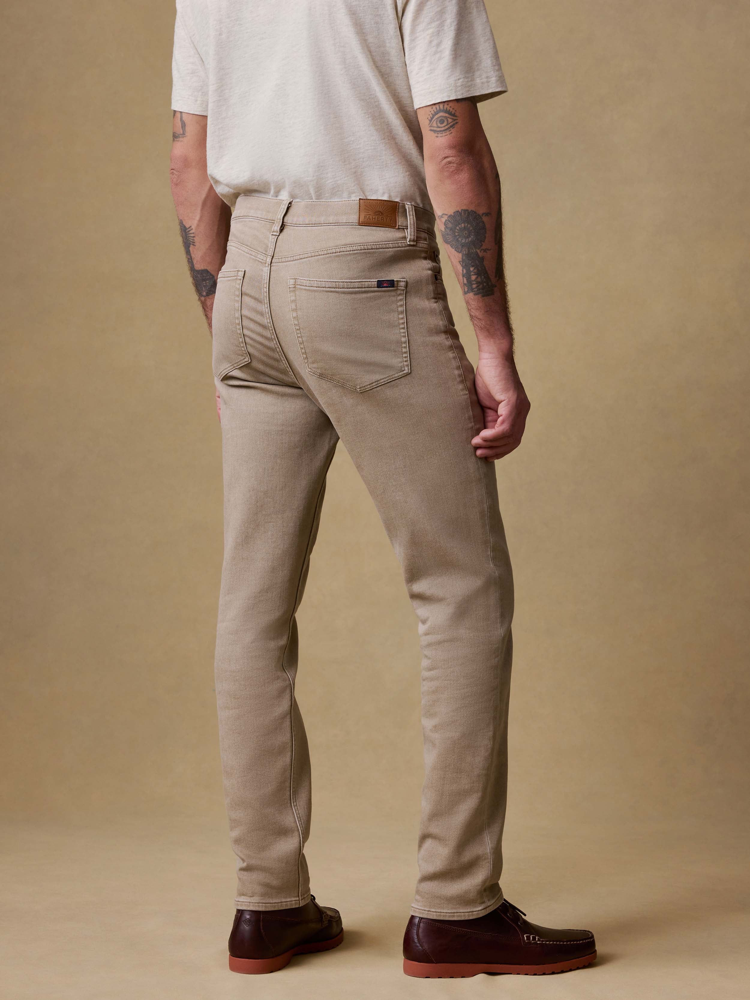 Stretch Terry 5-Pocket Pant - Desert Khaki _ Faherty Brand