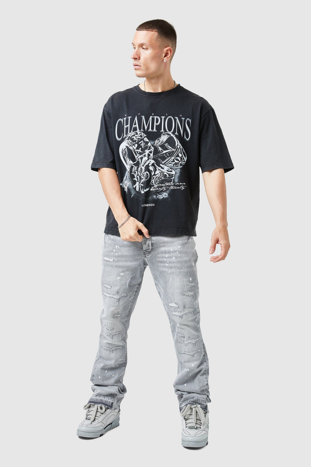 Oasis 2.0 Flare Jean - Light Grey ¨C Lorenzo