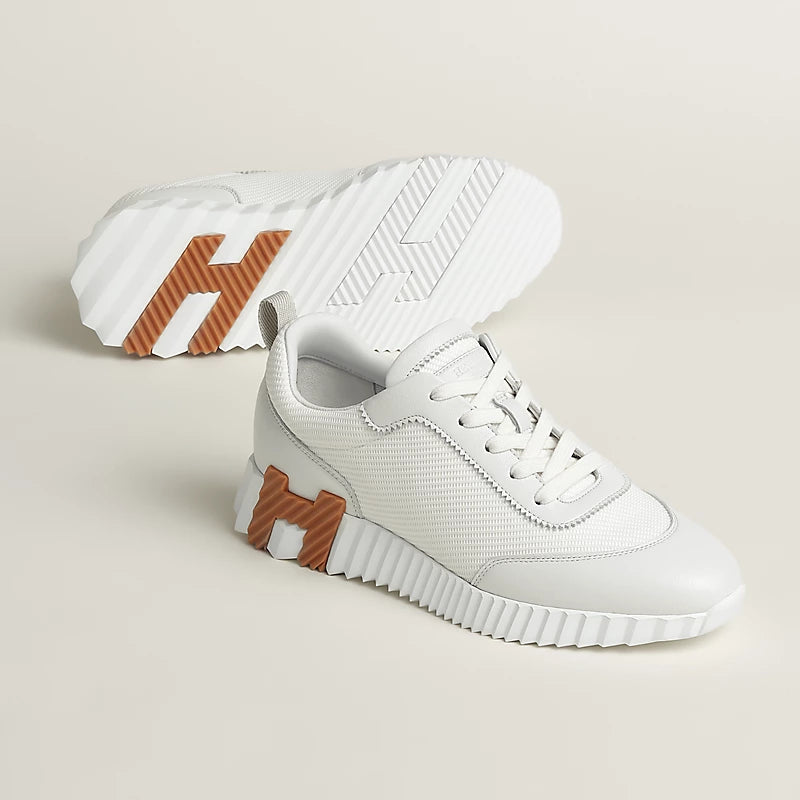 Hermès Bouncing Sneakers – White Sculpted Fashion Shoes - view 1