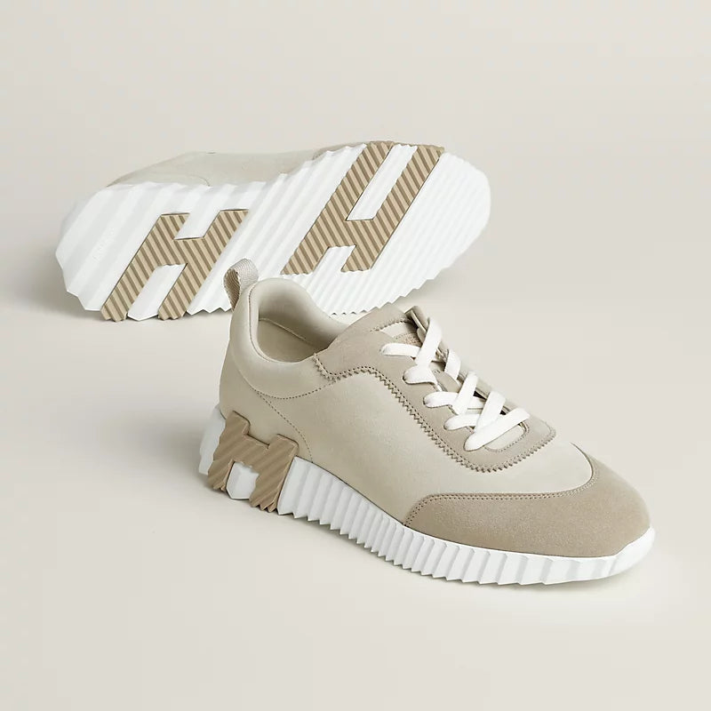 Hermès Bouncing Sneakers – Clay Beige Sculpted Fashion Shoes - view 1