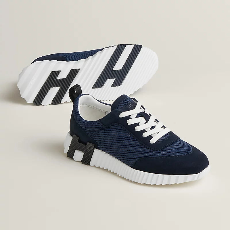 Hermès Bouncing Sneakers – Navy Sculpted Fashion Shoes - view 1