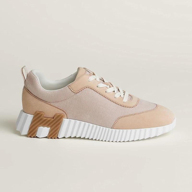 Hermès Bouncing Sneakers – Nude Beige Sculpted Fashion Shoes - view 2