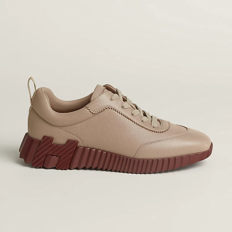 Hermès Bouncing Sneakers – Camel Beige Sculpted Fashion Shoes - view 2