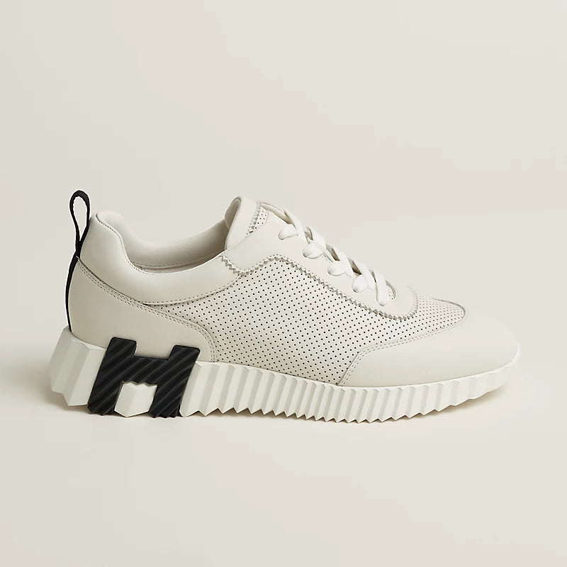 Hermès Bouncing Sneakers – Light Ivory Sculpted Fashion Shoes - view 2