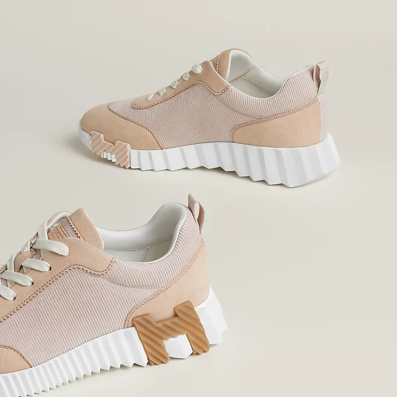 Hermès Bouncing Sneakers – Nude Beige Sculpted Fashion Shoes - view 4