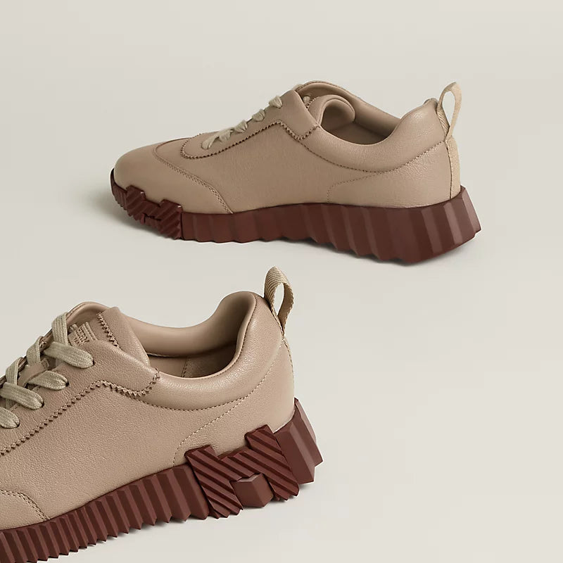 Hermès Bouncing Sneakers – Camel Beige Sculpted Fashion Shoes - view 4