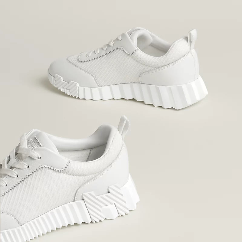Hermès Bouncing Sneakers – White Sculpted Fashion Shoes - view 4