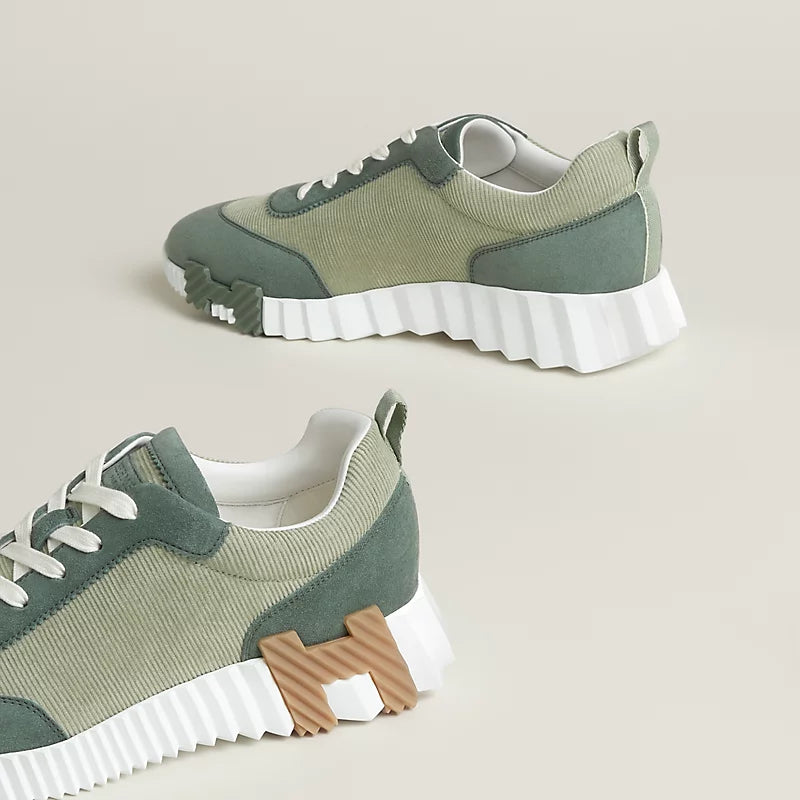 Hermès Bouncing Sneakers – Cedar Green Sculpted Fashion Shoes - view 4