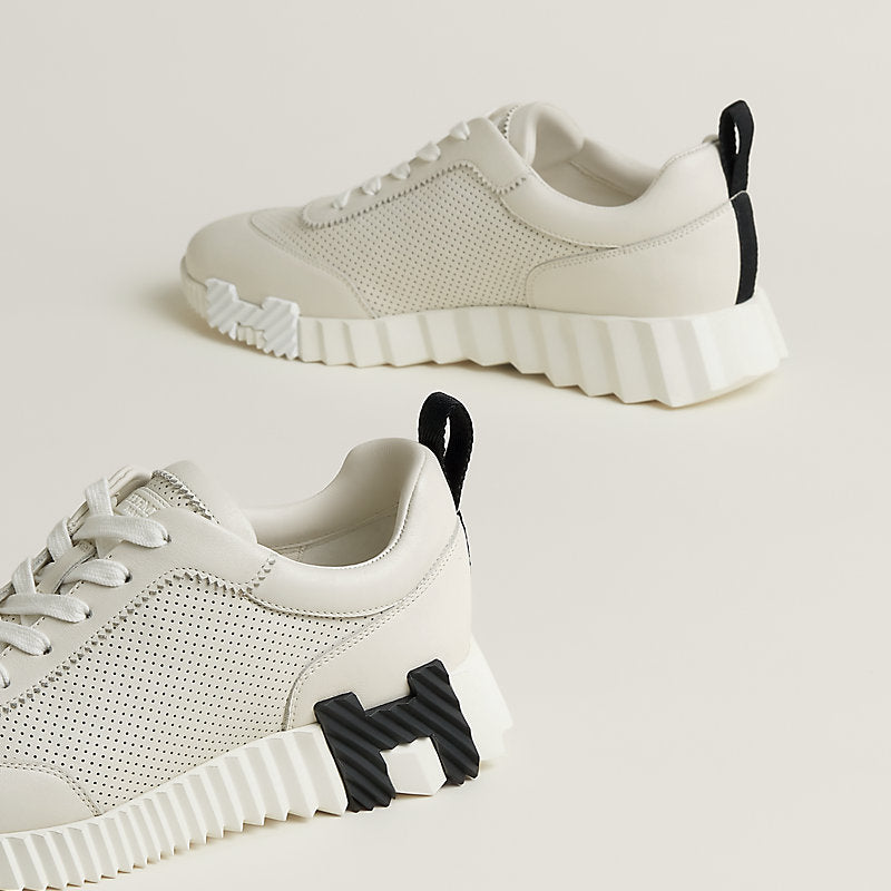 Hermès Bouncing Sneakers – Light Ivory Sculpted Fashion Shoes - view 4