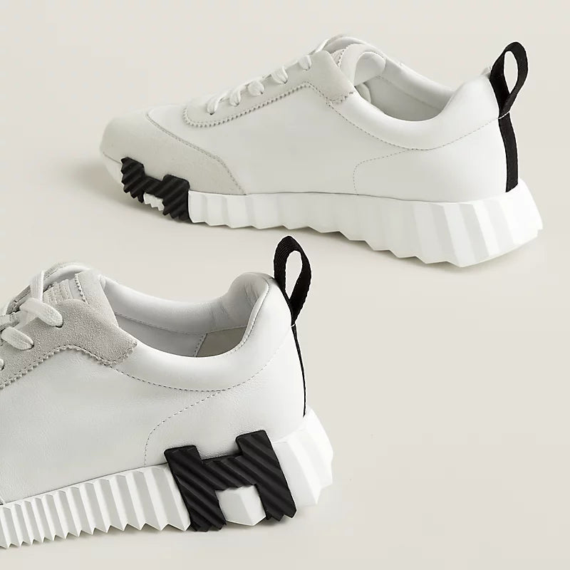 Hermès Bouncing Sneakers – White Sculpted Fashion Shoes - view 4