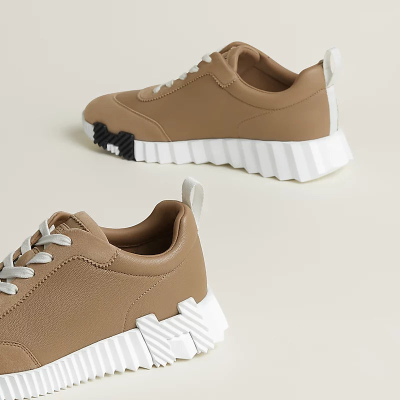 Hermès Bouncing Sneakers – Kraft Beige Sculpted Fashion Shoes - view 4