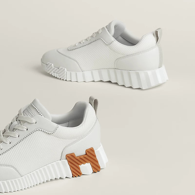 Hermès Bouncing Sneakers – White Sculpted Fashion Shoes - view 4