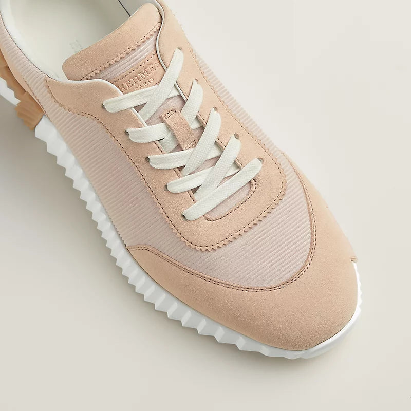 Hermès Bouncing Sneakers – Nude Beige Sculpted Fashion Shoes - view 5