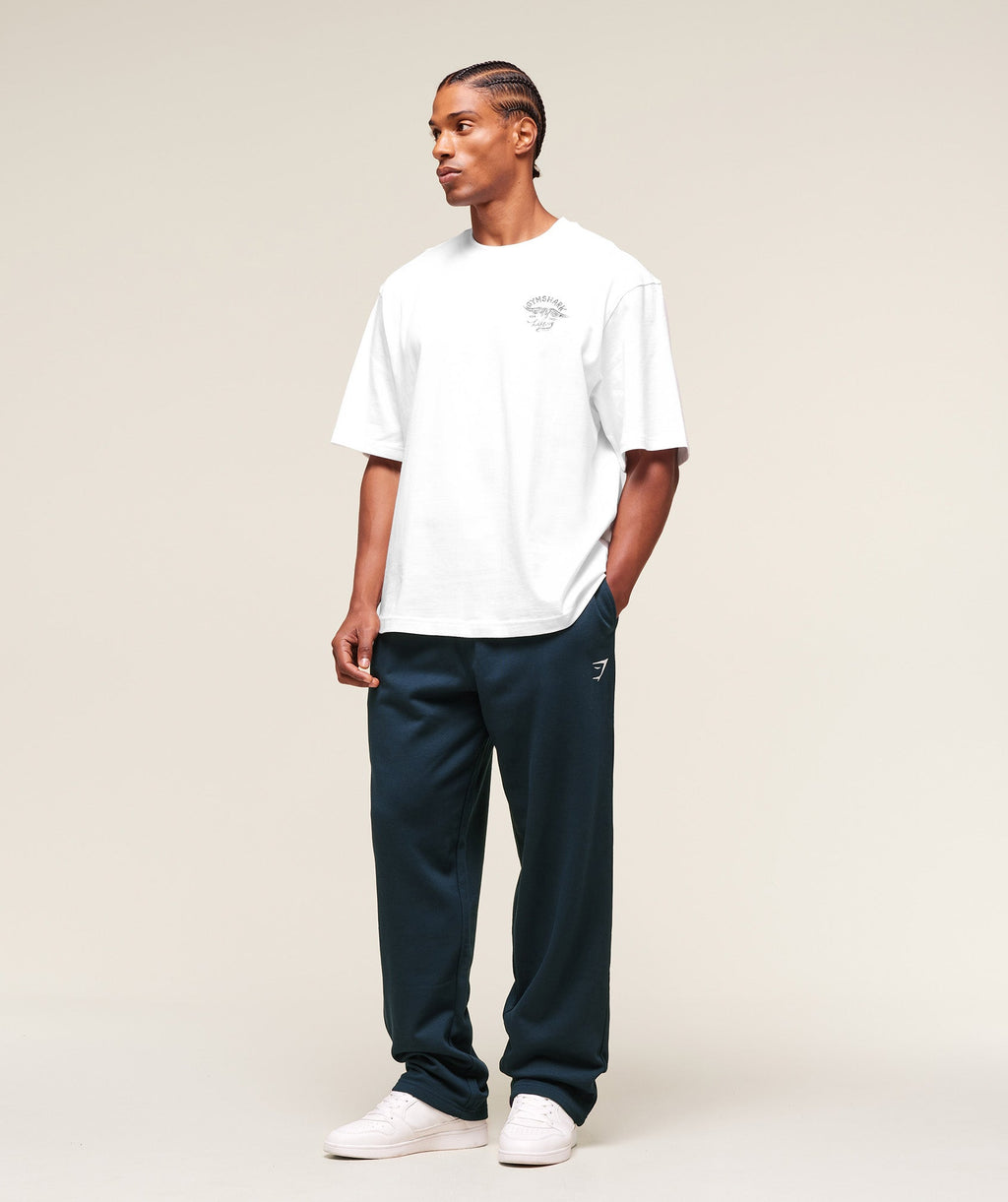 Gymshark Crest Straight Leg Joggers - Navy _ Gymshark