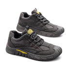 Men's White, Navy and Olive Outdoor Walking Sneakers - studio white background